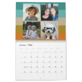 Calendrier 48 Photo - Retro Stripe Colorful Family (Jan 2026)
