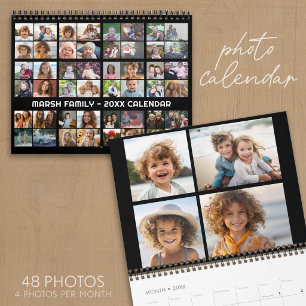 Calendrier 48 Photo - Simple Famille Moderne Photo Personnali