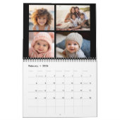 Calendrier 48 Photo - Simple moderne Famille Photo personnali (Feb 2026)