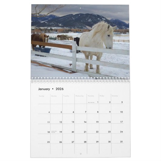 Calendrier #5 de chevaux de trait (Jan 2026)