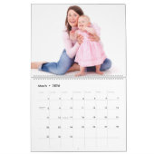 Calendrier 6 Sections Photos Familiales Cadres Gris Minimalis (Mar 2026)