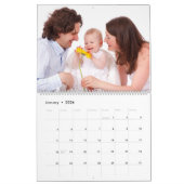 Calendrier 6 Sections Photos Familiales Cadres Gris Minimalis (Jan 2026)