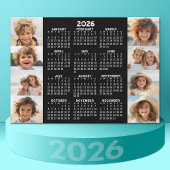 Calendrier - 8 Photos - Magnet noir blanc de base