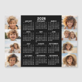 Calendrier - 8 Photos - Magnet noir blanc de base (Devant)