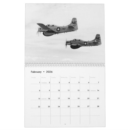 Calendrier A-1 Skyraider (Feb 2026)