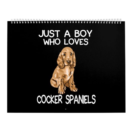Calendrier "A Boy Who Loves Cocker Espagne" (Protection)
