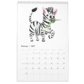 Calendrier A cute calendar filled with happy characters (Feb 2027)