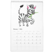 Calendrier A cute calendar filled with happy characters (Feb 2026)
