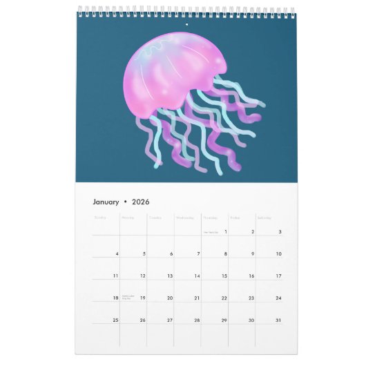 Calendrier A cute calendar filled with happy characters (Jan 2026)