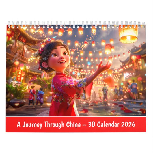 Calendrier A Journey Through China – 3D Calendar 2026 (Protection)