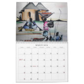 Calendrier à la maison africain 1 de décor (Mar 2026)