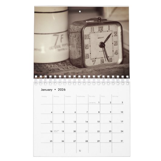 Calendrier A simple life calendar, rustic and simple calendar (Jan 2026)