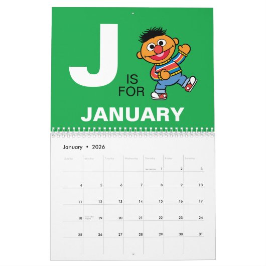 Calendrier Abby Cadabby Rue Séesame | Ajouter Votre Nom (Jan 2026)
