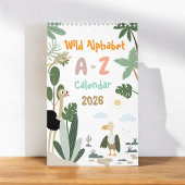 Calendrier ABC Wild Animal Alphabet Kids Educational Calendar