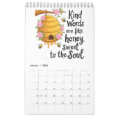 Calendrier Abeille toi-même sauvez les abeilles drôle d'insec (Jan 2026)