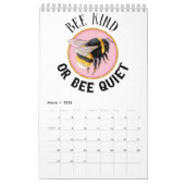 Calendrier Abeille toi-même sauvez les abeilles drôle d'insec (Mar 2026)