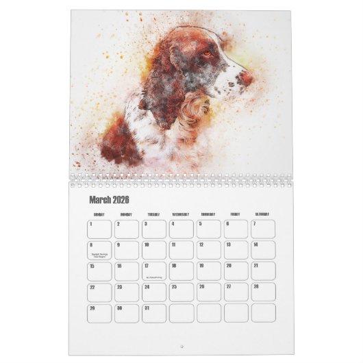 Calendrier Abstract Art Dogs 2 (Mar 2026)