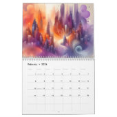 Calendrier Abstract City Scape 12 Month Calendar (Feb 2026)
