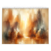 Calendrier Abstract City Scape 12 Month Calendar (Protection)