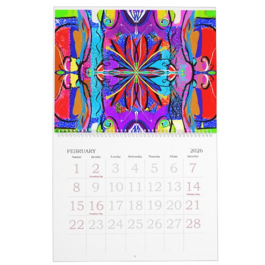 Calendrier Abstractly Calendar (Feb 2026)