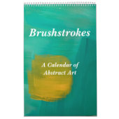Calendrier Abstrait à Page Unique Brushstrokes (Protection)
