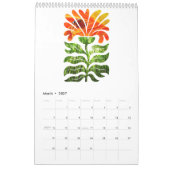 Calendrier Abstrait Boho Botanique Nature 2026 12 mois (Mar 2027)