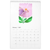 Calendrier Abstrait Boho Botanique Nature 2026 12 mois (Feb 2027)