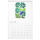 Calendrier Abstrait Boho Botanique Nature 2026 12 mois (Jan 2027)