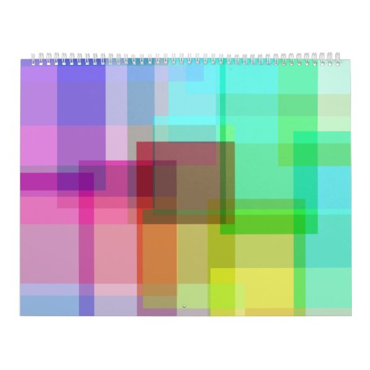 Calendrier abstrait coloré et transparent (Protection)