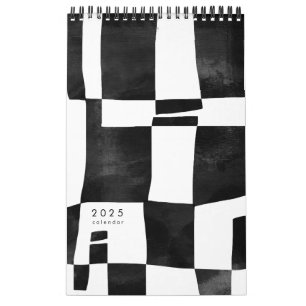 Calendrier Abstrait d'art noir et blanc