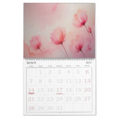 Calendrier Abstrait de Fleurs à l'Aquarelle (Mar 2027)
