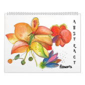 Calendrier abstrait de fleurs et d'orchidées (Protection)