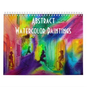 Calendrier Abstrait de peinture aquarelle