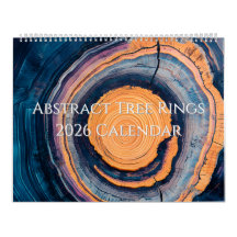 Calendrier Abstrait des Cernes d'Arbre 2026