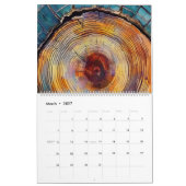 Calendrier Abstrait des Cernes d'Arbre 2026 (Mar 2027)