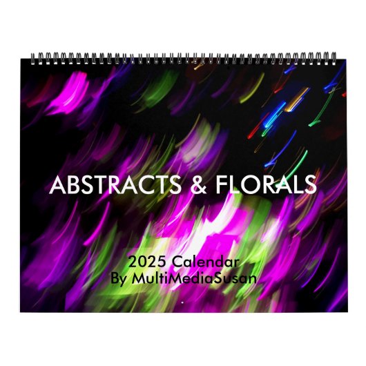 Calendrier Abstrait et floral 2025 - MultiMediaSus (Protection)