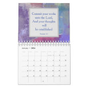 Calendrier Abstrait et mensuel de la Bible Verse (Jan 2026)