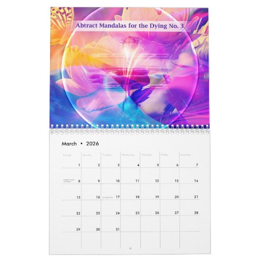 Calendrier Abstrait Mandalas Set 2 (Mar 2026)