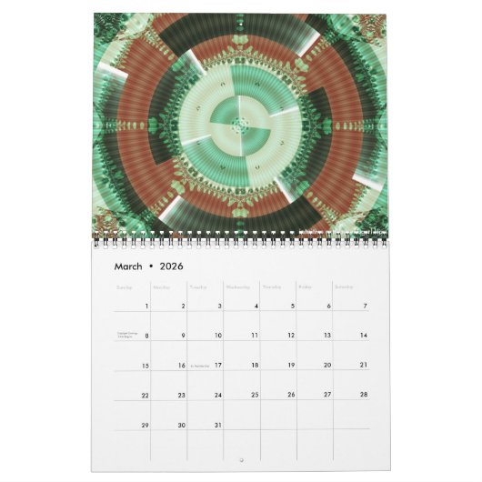 Calendrier Abstrait'délicaz 2012 (Mar 2026)