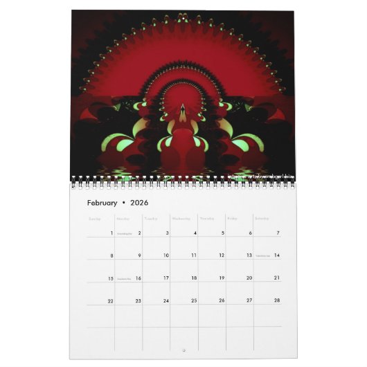 Calendrier Abstrait'délicaz 2012 (Feb 2026)