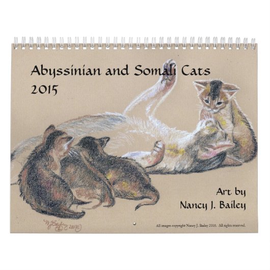 Calendrier abyssinien et somalien des chats 2015 (Protection)