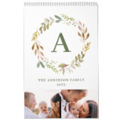 Calendrier Accueil est notre heureux endroit aquarelle feuill (Protection)