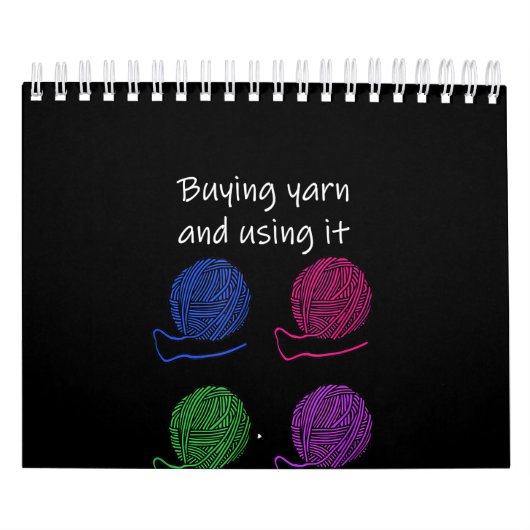 Calendrier Acheter Du Fil Et L'Utiliser Sont Deux Hobbies Dif (Protection)