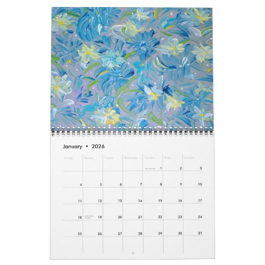Calendrier Acrylic Artwork Wall Calendar (Jan 2026)