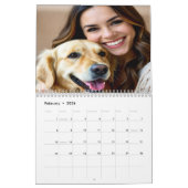 Calendrier Add Golden Retriever Photo Personalize (Feb 2026)