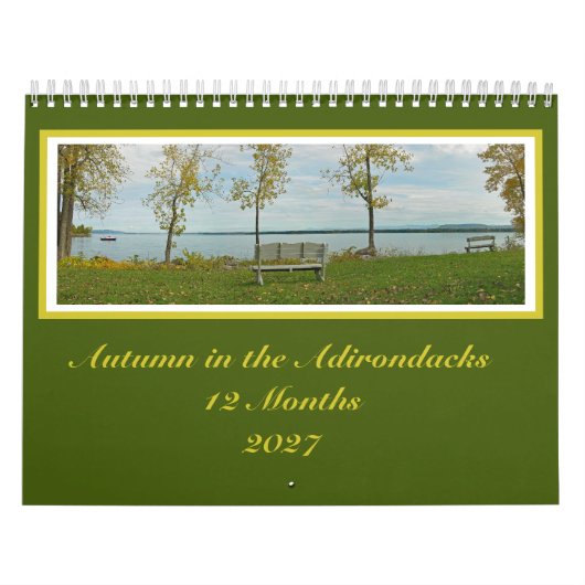Calendrier Adirondack Couleurs d'Automne 12 Mois (Protection)