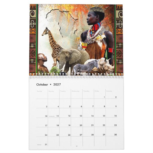 Calendrier « Adoptez l'essence de l'Afrique » (Oct 2027)
