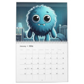 Calendrier Adorable Blue Fluffy (Jan 2026)