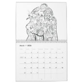 Calendrier adulte de coloration de ChanDraws (Mar 2026)