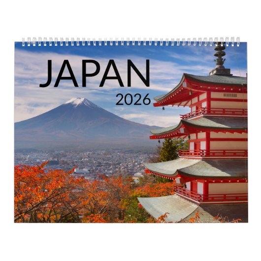 Calendrier Aesthetic Japanese Landscapes & Temples 2026 (Protection)